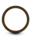Womans Grey and Copper Tungsten Promise Band Tungsten Rings Sets for Couples - Charming Jewelers
