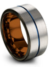 Male Jewelry Tungsten Bands Natural Finish Grey Bands Engraving Wife and Fiance - Charming Jewelers