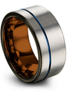 Couples Grey Promise Band Sets Luxury Wedding Rings Cute Rings Tungsten Rings - Charming Jewelers