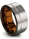 Male Jewelry Tungsten Bands Natural Finish Grey Bands Engraving Wife and Fiance - Charming Jewelers