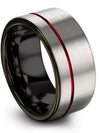 Groove Wedding Rings Womans Ring Tungsten Unique Bands Anniversary Gifts Ideas - Charming Jewelers