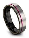 Nice Anniversary Band Tungsten Judaism Ring for Woman&#39;s Grey Husband Day Ring - Charming Jewelers