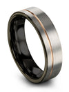 Grey Wedding Matching Wedding Ring for Couples Tungsten Grey Hand Unusual - Charming Jewelers