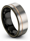 Wedding Band Sets One of a Kind Tungsten Bands Solid Grey Minimalist Band 80th - Charming Jewelers
