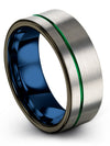Men Female Wedding Ring Grey Tungsten Ring for Guy Wedding Band Fathers Day - Charming Jewelers