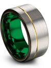 Grey Wedding Bands Sets for Man Womans Wedding Tungsten Ring Promise Rings - Charming Jewelers