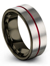 Jewelry Promise Ring for Male Tungsten Grey Black Ring Mid Finger Ring Birth - Charming Jewelers