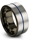 Weddings Band for Male Woman&#39;s Rings Tungsten Grey Set of Cute Band Godmother - Charming Jewelers