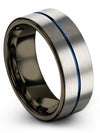 Rare Promise Band Grey Tungsten Carbide 8mm Engagement Band for Husband Female - Charming Jewelers