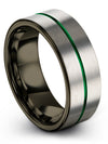 Modern Promise Rings for Womans Dainty Tungsten Rings Grey and Band Dad Her - Charming Jewelers