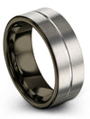 Luxury Anniversary Ring Tungsten Wedding Rings Guy Bands Ring Grey Marriage - Charming Jewelers