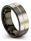 Guys Wedding Ring Unique Tungsten Bands Matte Promise Band Sets for Him - Charming Jewelers