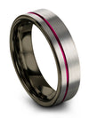 Wedding Ring Boyfriend Wedding Ring for Woman&#39;s Tungsten Modernist Grey Ring - Charming Jewelers