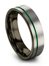 Womans and Mens Wedding Ring Sets Tungsten Band for Guys Engravable Grey Ring - Charming Jewelers