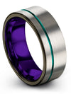 Grey Guys Wedding Ring Tungsten Band Natural Finish Cute Engagement Men&#39;s Bands - Charming Jewelers