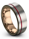 Wedding Ring and Engagement Woman Bands Tungsten Couple Grey Rings Female - Charming Jewelers
