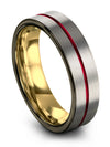 Promise Band Sets Husband and Wife Tungsten Promise Bands for Male Plain Grey - Charming Jewelers