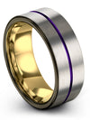 Wedding Ring for Couple Grey Tungsten Rings for Man Grey Metal Rings Mens Grey - Charming Jewelers