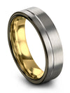 Grey Men Wedding Band Engraved Male Rings Tungsten Engraved Promise for Mens - Charming Jewelers