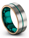 Couple Wedding Ring Tungsten Flat Rings Woman&#39;s Grey Men Rings Couples Matching - Charming Jewelers