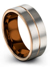 Cute Wedding Ring Special Tungsten Rings Womans Grey Plated Bands for My King - Charming Jewelers