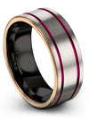 His and Boyfriend Wedding Ring Set Ladies Wedding Bands Tungsten Carbide - Charming Jewelers