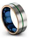 Wedding Set Bands for Male Grey Rings Tungsten Band for Lady Grey Plated Grey - Charming Jewelers