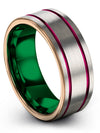 Wedding Bands for Husband and Her Grey Tungsten Carbide Bands Mens Band Sets - Charming Jewelers