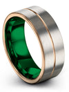 Grey Jewelry for Male Wedding Polished Tungsten Bands Promise Band Woman - Charming Jewelers