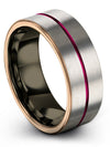 Tungsten Promise Ring Set Grey Tungsten Engagement Lady Bands Custom Band - Charming Jewelers