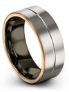 Grey Wedding Couple Band Woman Ring Tungsten Grey Promise Ring Band for Men - Charming Jewelers