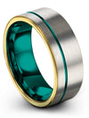 Wedding Band Set Male and Man Tungsten Engagement Ring for Mens Mid Finger - Charming Jewelers