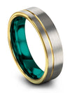 Simple Tungsten Promise Band Woman Personalized Tungsten Ring for Guys Grey - Charming Jewelers