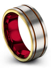 Guy Mens Wedding Rings Tungsten Carbide Band for Lady Engraved 8mm 13th - Lace - Charming Jewelers