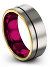 Wedding Rings Husband and Her Tungsten Band Female 8mm Wife Day Ideas - Charming Jewelers