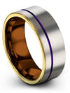 Wedding Bands Personalized Tungsten Rings Guy Grey Grandfather Bands Set - Charming Jewelers