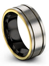 Wedding Ring for His 8mm Tungsten Rings Male Cute Couple Jewelry Mother&#39;s Day - Charming Jewelers