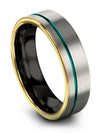 Simple Wedding Bands for Guys 6mm Gunmetal Line Tungsten Ring for Woman&#39;s Grey - Charming Jewelers