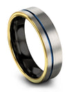 Grey Unique Woman Wedding Band Mens Rings with Tungsten Matching Band Couple - Charming Jewelers