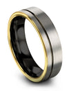 Wedding Rings for His and Her Tungsten Ring for Men&#39;s Engagement Guy Grey Band - Charming Jewelers