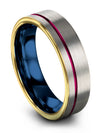 Grey and Gunmetal Wedding Rings Set Grey Bands Tungsten Grey Set Bands Gift - Charming Jewelers