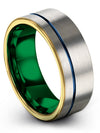 Small Wedding Bands for Guy Brushed Tungsten Grey Band for Lady Couples - Charming Jewelers