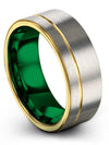 Couple Wedding Ring Sets Grey Tungsten Carbide Ring