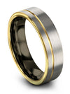 Brushed Promise Band Ladies Female Wedding Band Tungsten Carbide Man Rings - Charming Jewelers