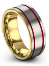 Matching Anniversary Band for Couples Guy Grey Tungsten His
