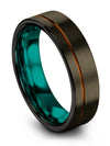 Wedding Band Personalized Tungsten Wedding Rings Sets for Woman Plain Gunmetal - Charming Jewelers
