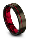 Set of Anniversary Ring Gunmetal Plated Tungsten Ring for Female Marriage Ring - Charming Jewelers
