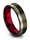 Guys Wedding Band Sets Gunmetal Male Promise Ring Tungsten Couples Rings Best - Charming Jewelers
