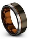 Men Tungsten Anniversary Ring Mens Wedding Ring Gunmetal Tungsten Set of Rings - Charming Jewelers
