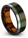 Tungsten Promise Ring Gunmetal Tungsten Carbide Band Unusual Engagement Guy - Charming Jewelers